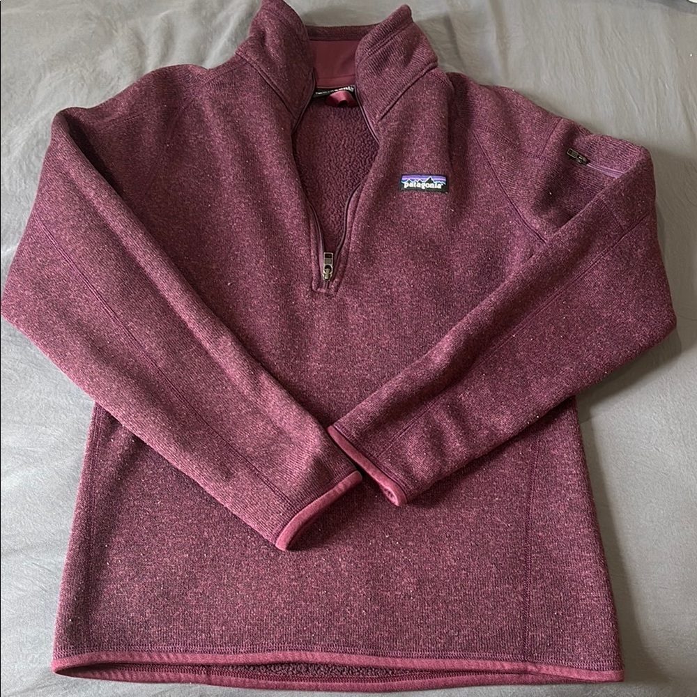 Patagonia Burgundy Quarter-Zip Pullover